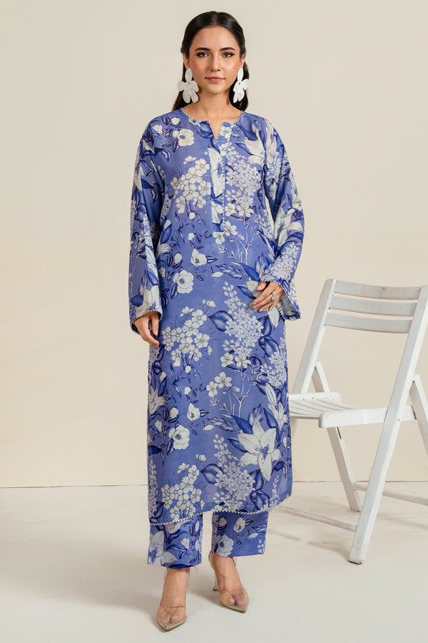 LUXURY PRINTED EMBROIDERED LAWN SET 06